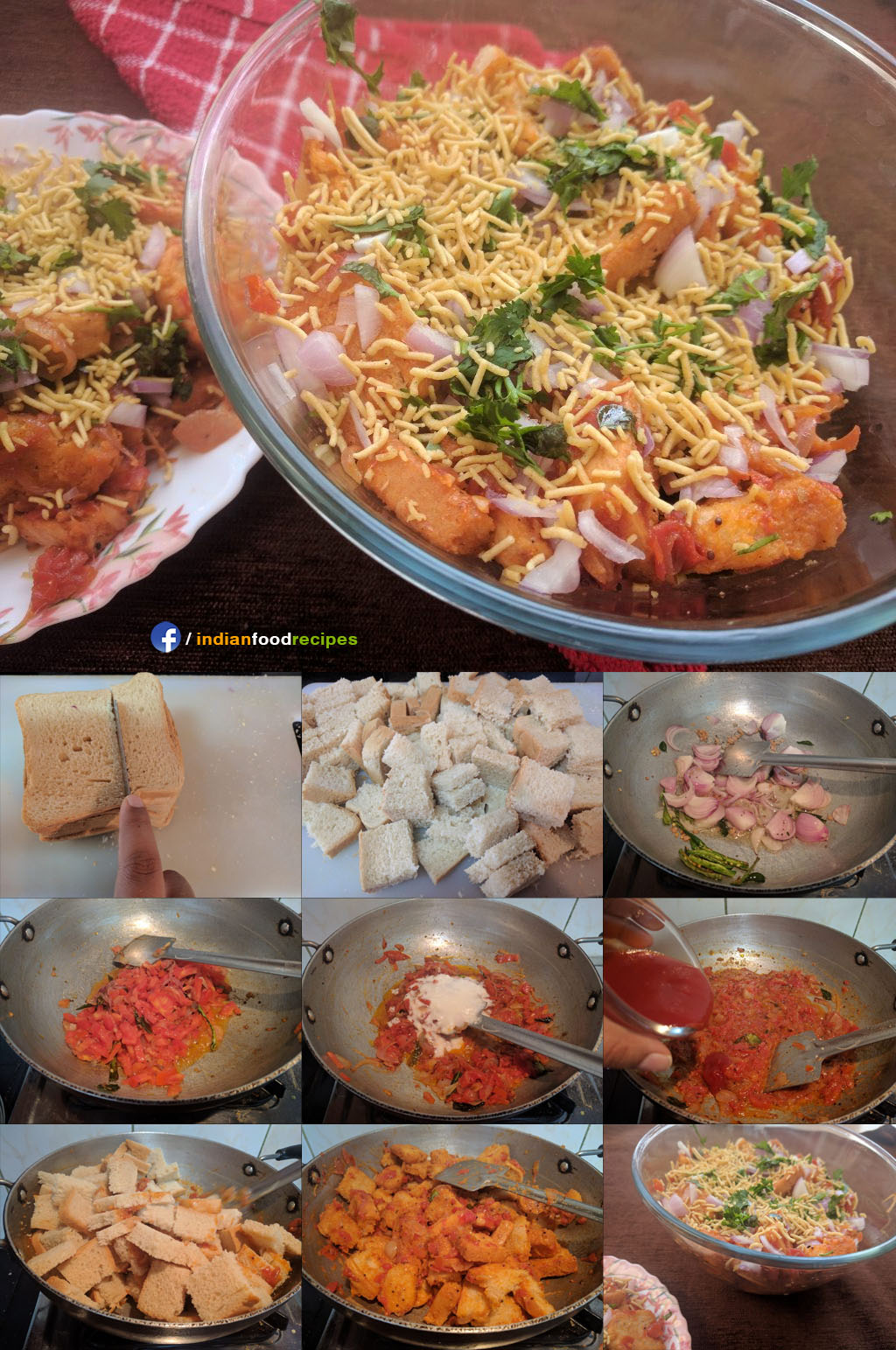 Bread Chaat recipe step by step