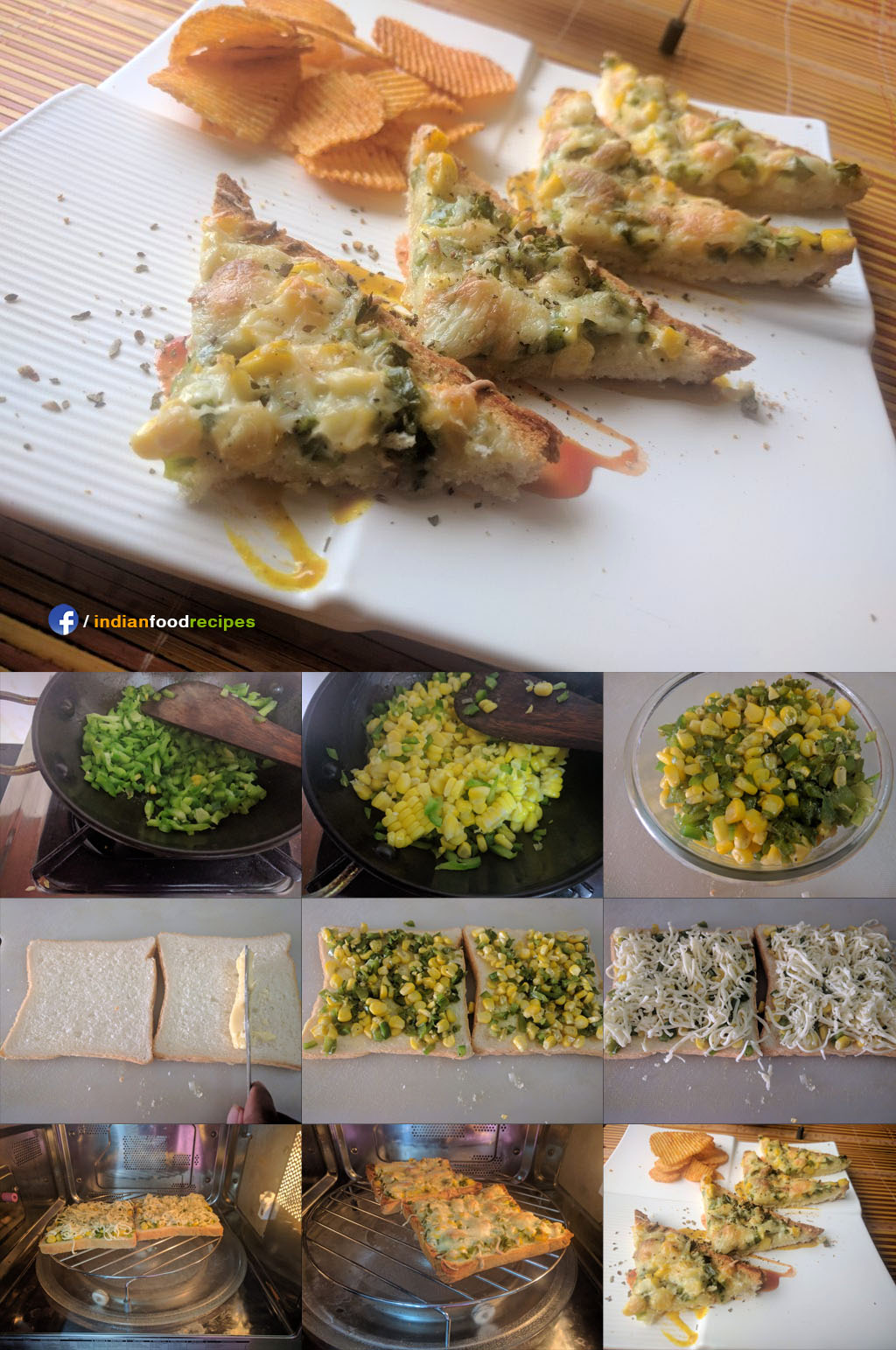 Cheese Corn Toast recipe step by step