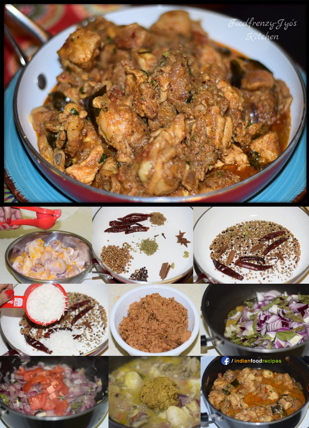 Chettinad Chicken Curry recipe step by step