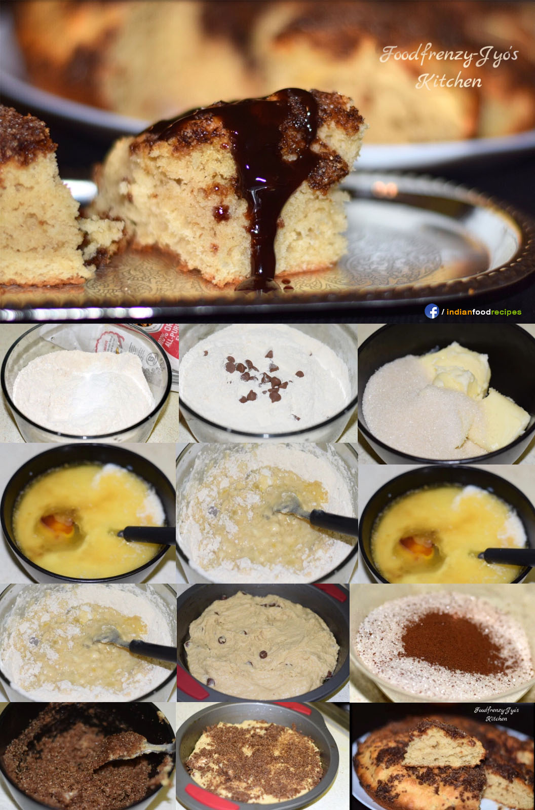 Cinnamon Crumb Coffee Cake recipe step by step