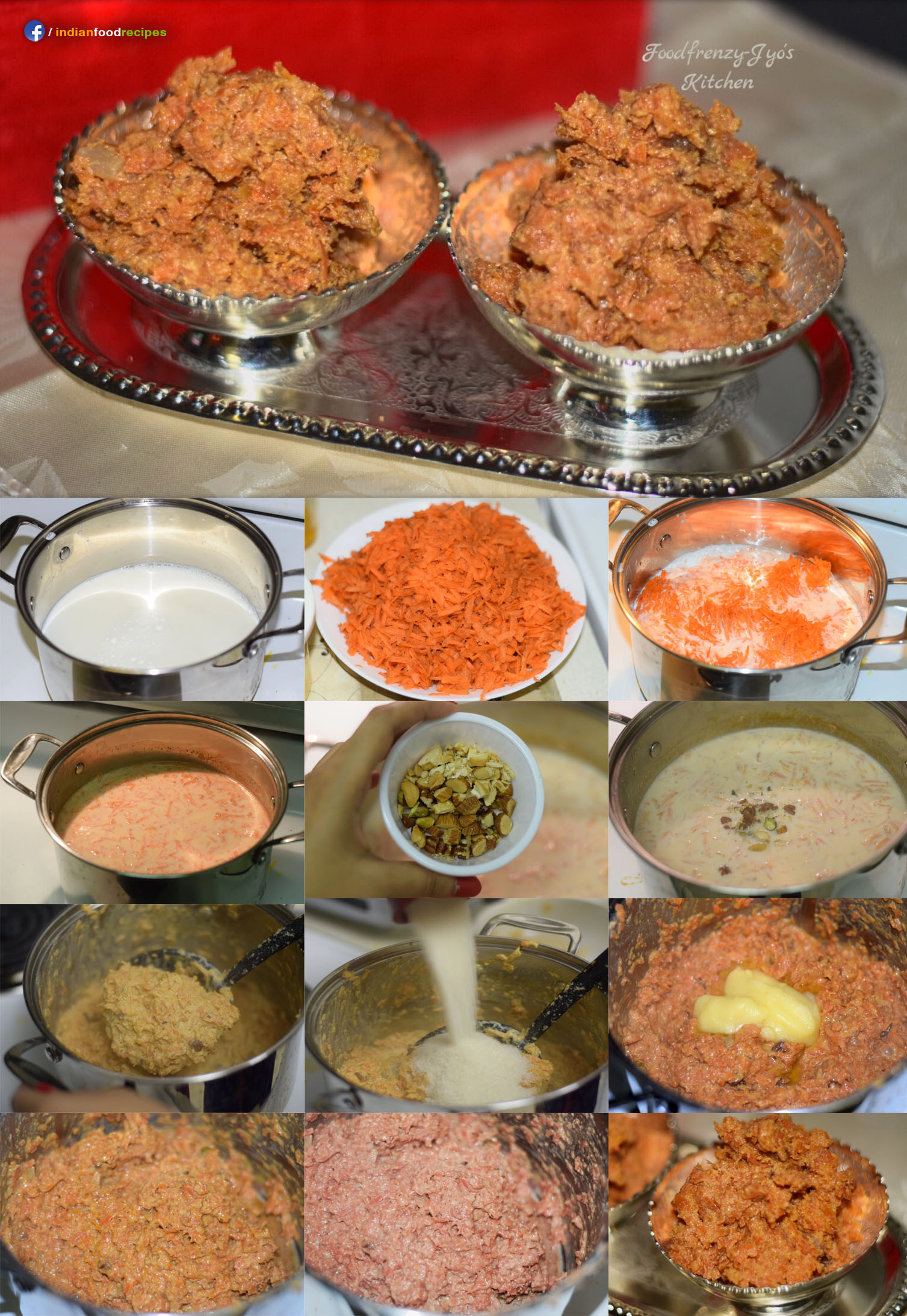 Gajar Ka Halwa / Carrot Halwa recipe step by step