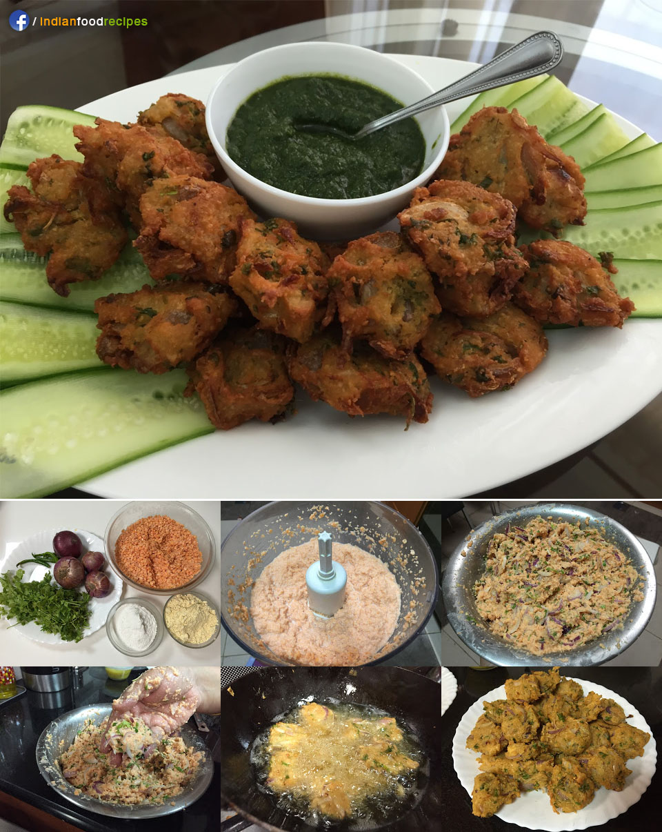 Masoor Dal Pakode recipe step by step