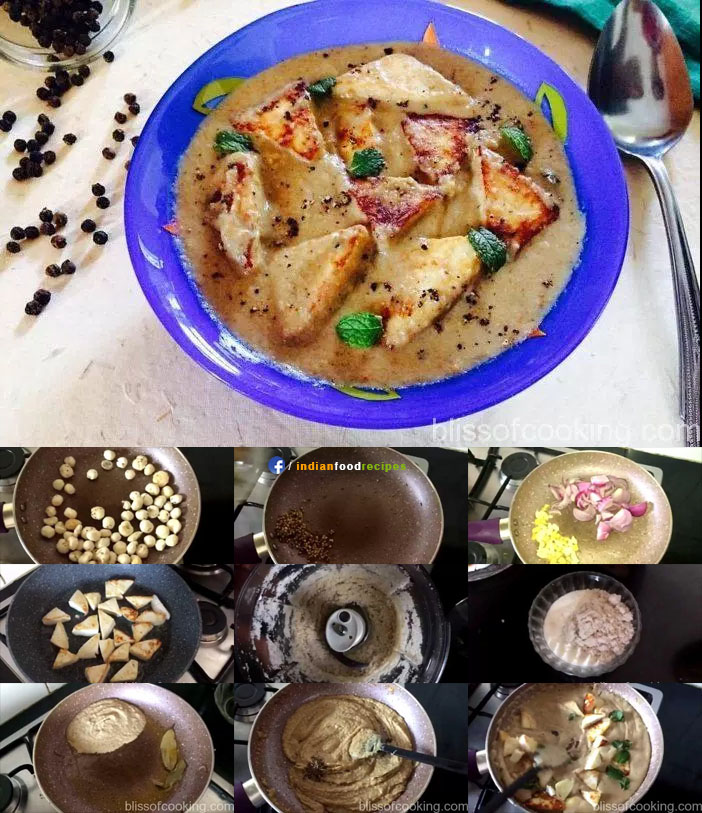 Paneer Kali Mirch In Makhana Gravy recipe step by step